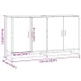 Aparador de madera de ingeniería negro 134x35x76 cm de , Aparadores - Ref: Foro24-3300815, Precio: 148,68 €, Descuento: %