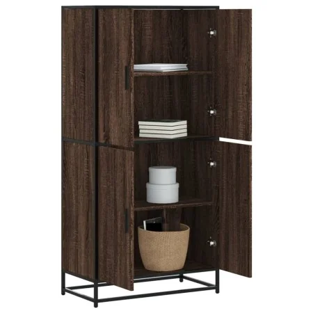Aparador alto madera de ingeniería marrón roble 68x35x139 cm de , Aparadores - Ref: Foro24-3300834, Precio: 126,22 €, Descuen...
