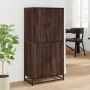 Aparador alto madera de ingeniería marrón roble 68x35x139 cm de , Aparadores - Ref: Foro24-3300834, Precio: 126,22 €, Descuen...