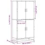 Aparador alto madera de ingeniería marrón roble 68x35x139 cm de , Aparadores - Ref: Foro24-3300834, Precio: 126,22 €, Descuen...