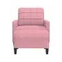 Sillón con taburete terciopelo rosa 60 cm de , Sofás - Ref: Foro24-3278260, Precio: 209,14 €, Descuento: %