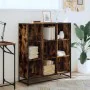 Estantería madera y metal roble ahumado 97,5x33x107,5 cm de , Librerías y estanterías - Ref: Foro24-3300862, Precio: 113,45 €...