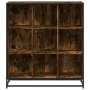 Estantería madera y metal roble ahumado 97,5x33x107,5 cm de , Librerías y estanterías - Ref: Foro24-3300862, Precio: 113,45 €...