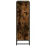 Estantería madera y metal roble ahumado 97,5x33x107,5 cm de , Librerías y estanterías - Ref: Foro24-3300862, Precio: 113,45 €...