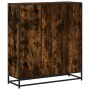 Estantería madera y metal roble ahumado 97,5x33x107,5 cm de , Librerías y estanterías - Ref: Foro24-3300862, Precio: 113,45 €...