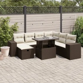 Set sofás de jardín 8 piezas y cojines ratán sintético marrón de , Conjuntos de jardín - Ref: Foro24-3275323, Precio: 573,75 ...