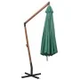 Sombrilla colgante con palo de madera verde 350 cm de , Sombrillas - Ref: Foro24-42965, Precio: 230,57 €, Descuento: %