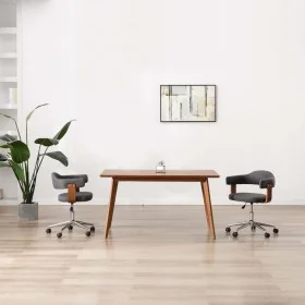 Sillas de comedor girartorias 2 uds madera curvada y tela gris de , Sillas de comedor - Ref: Foro24-3054902, Precio: 270,80 €...