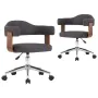 Sillas de comedor girartorias 2 uds madera curvada y tela gris de , Sillas de comedor - Ref: Foro24-3054902, Precio: 270,80 €...