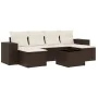Juego de sofás de jardín 7 piezas con cojines ratán PE marrón by , Garden sets - Ref: Foro24-3255270, Price: 429,48 €, Discou...