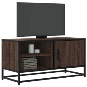 Mueble TV metal y madera ingeniería marrón roble 80x34,5x40 cm de , Muebles TV - Ref: Foro24-848823, Precio: 67,29 €, Descuen...