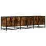 Mueble TV metal y madera ingeniería roble humo 150x35x41 cm de , Muebles TV - Ref: Foro24-848861, Precio: 96,22 €, Descuento: %