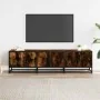Mueble TV metal y madera ingeniería roble humo 150x35x41 cm de , Muebles TV - Ref: Foro24-848861, Precio: 96,22 €, Descuento: %