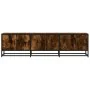 Mueble TV metal y madera ingeniería roble humo 150x35x41 cm de , Muebles TV - Ref: Foro24-848861, Precio: 96,22 €, Descuento: %