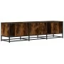 Mueble TV metal y madera ingeniería roble humo 150x35x41 cm de , Muebles TV - Ref: Foro24-848861, Precio: 96,22 €, Descuento: %
