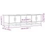 Mueble TV metal y madera ingeniería roble humo 150x35x41 cm de , Muebles TV - Ref: Foro24-848861, Precio: 96,22 €, Descuento: %