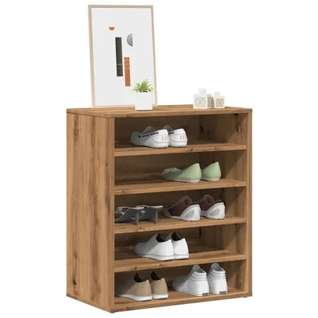 Mueble zapatero madera ingeniería roble artisan 60x35x70 cm de , Zapateros y organizadores de calzado - Ref: Foro24-856701, P...