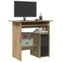 Escritorio de madera de ingeniería roble artisan 80x45x74 cm de , Escritorios - Ref: Foro24-855995, Precio: 77,16 €, Descuent...
