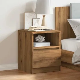 Mesita de noche madera de ingeniería roble artisan 40x40x50 cm de , Mesitas de noche - Ref: Foro24-856500, Precio: 45,33 €, D...