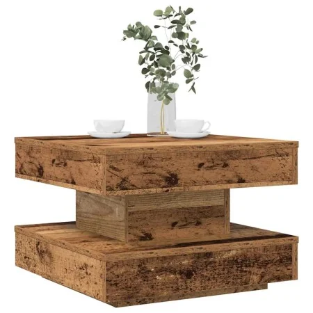 Mesa de centro giratoria 360 grados envejecida 50x50x34,5 cm de , Mesas de centro - Ref: Foro24-858477, Precio: 60,42 €, Desc...