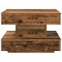 Mesa de centro giratoria 360 grados envejecida 50x50x34,5 cm de , Mesas de centro - Ref: Foro24-858477, Precio: 60,42 €, Desc...