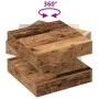 Mesa de centro giratoria 360 grados envejecida 50x50x34,5 cm de , Mesas de centro - Ref: Foro24-858477, Precio: 60,42 €, Desc...