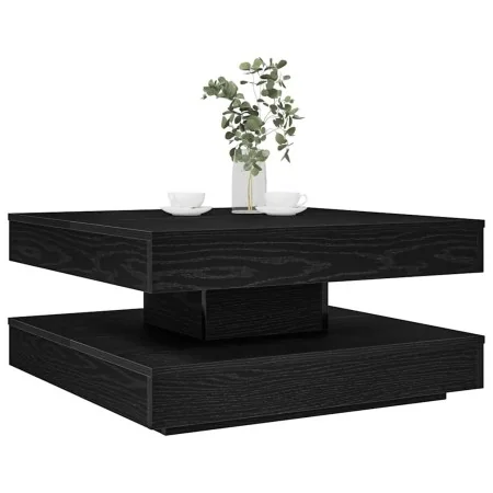 Mesa de centro giratoria 360 grados negro 70x70x34,5 cm de , Mesas de centro - Ref: Foro24-858480, Precio: 85,50 €, Descuento: %