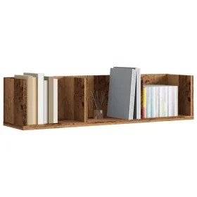 Estante de pared de CD madera ingeniería envejecida 75x18x18 cm de , Estantes y estanterías - Ref: Foro24-855948, Precio: 22,...