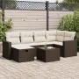 Juego de sofás de jardín 7 piezas con cojines ratán PE marrón by , Garden sets - Ref: Foro24-3325399, Price: 462,33 €, Discou...