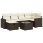 Juego de sofás de jardín 7 piezas con cojines ratán PE marrón by , Garden sets - Ref: Foro24-3325399, Price: 462,33 €, Discou...