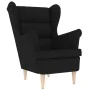 Sillón de tela negro 74x84x100 cm de , Sillones - Ref: Foro24-4016897, Precio: 169,98 €, Descuento: %
