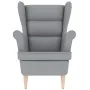 Sillón de tela gris claro 74x84x100 cm de , Sillones - Ref: Foro24-4016895, Precio: 221,37 €, Descuento: %