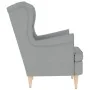 Sillón de tela gris claro 74x84x100 cm de , Sillones - Ref: Foro24-4016895, Precio: 221,37 €, Descuento: %