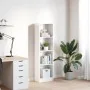 Estantería madera de ingeniería blanco brillo 40x24x143 cm de , Librerías y estanterías - Ref: Foro24-858304, Precio: 66,17 €...