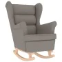 Silla mecedora de tela taupe 74x90x102 cm de , Sillones - Ref: Foro24-4016925, Precio: 176,55 €, Descuento: %