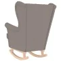 Silla mecedora de tela taupe 74x90x102 cm de , Sillones - Ref: Foro24-4016925, Precio: 176,55 €, Descuento: %