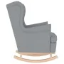Silla mecedora de tela gris claro 74x90x102 cm von , Sessel - Ref: Foro24-4016919, Preis: 222,31 €, Rabatt: %