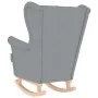 Silla mecedora de tela gris claro 74x90x102 cm von , Sessel - Ref: Foro24-4016919, Preis: 222,31 €, Rabatt: %