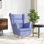 Sillón de tela azul vaquero 74x84x100 cm de , Sillones - Ref: Foro24-4016906, Precio: 189,24 €, Descuento: %