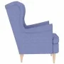 Sillón de tela azul vaquero 74x84x100 cm de , Sillones - Ref: Foro24-4016906, Precio: 189,24 €, Descuento: %