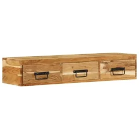 Mueble de TV de pared madera maciza de acacia 100x30x19 cm de , Almacenamiento para CD y DVD - Ref: Foro24-4017466, Precio: 1...
