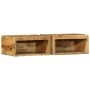 Muebles de TV de pared 2 uds madera maciza de mango rugosa de , Almacenamiento para CD y DVD - Ref: Foro24-4017470, Precio: 9...