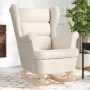 Silla mecedora de lino blanco 74x90x102 cm de , Sillones - Ref: Foro24-4016931, Precio: 218,63 €, Descuento: %