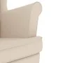 Silla mecedora de lino blanco 74x90x102 cm de , Sillones - Ref: Foro24-4016931, Precio: 218,63 €, Descuento: %