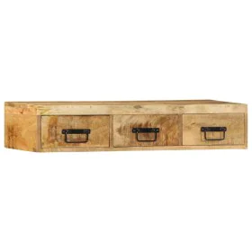 Mueble de TV de pared madera maciza mango rugosa 100x30x19 cm de , Almacenamiento para CD y DVD - Ref: Foro24-4017464, Precio...