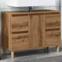 Mueble de lavabo madera ingeniería roble artisan 80x33x60 cm de , Tocadores de baño - Ref: Foro24-857127, Precio: 95,32 €, De...