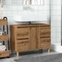 Mueble de lavabo madera ingeniería roble artisan 80x33x60 cm de , Tocadores de baño - Ref: Foro24-857127, Precio: 95,32 €, De...