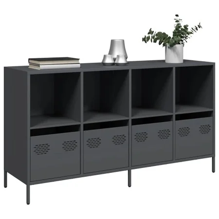 Aparador de acero laminado en frío antracita 135x39x73,5 cm de , Aparadores - Ref: Foro24-3307163, Precio: 188,77 €, Descuent...