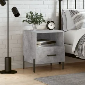 Mesita de noche madera ingeniería gris hormigón 40x35x47,5 cm de , Mesitas de noche - Ref: Foro24-827460, Precio: 46,55 €, De...