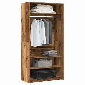 Armario de madera ingeniería envejecida 100x50x200 cm de , Armarios roperos - Ref: Foro24-3318624, Precio: 165,09 €, Descuent...